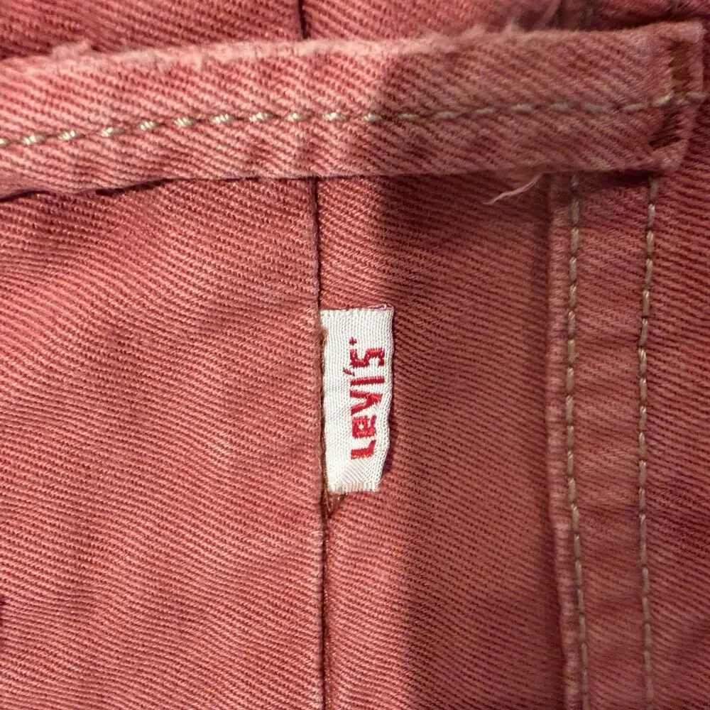 Vtg Levis Tab Twills Chino Shorts Womens Size 12 Coral Pink 2006 Y2K